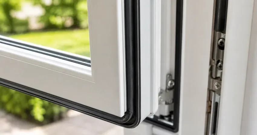 casement window cranked fully open in a Grimsby home