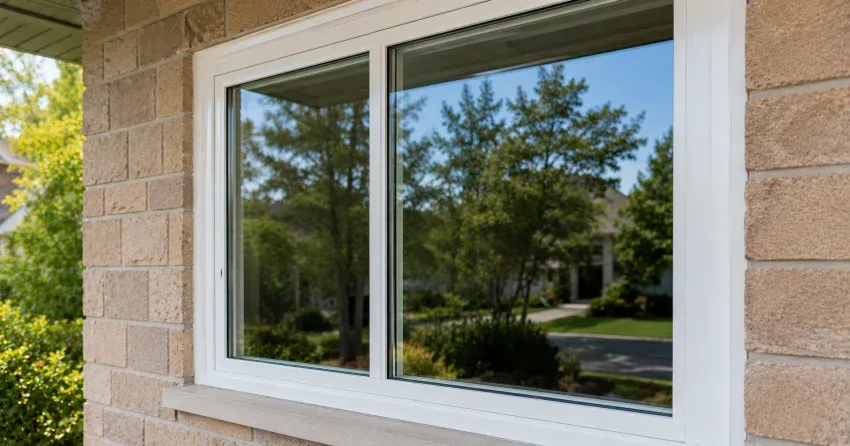 technician installing new insulated glass unit in window frame in Grimsby