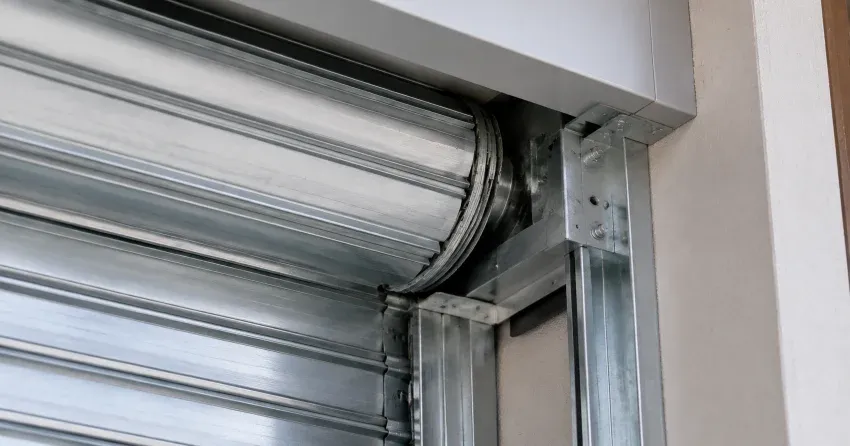 automatic storefront door technician servicing motor and sensor in Grimsby