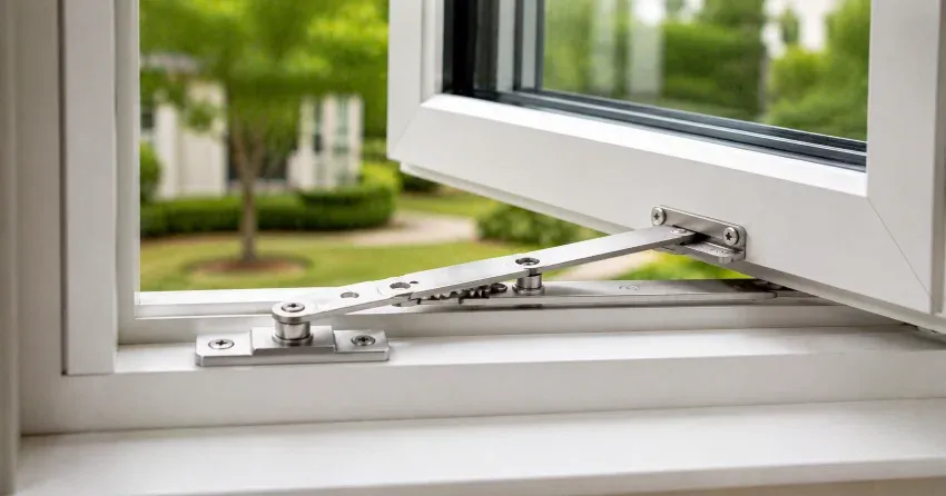 technician replacing casement window hinge in Grimsby