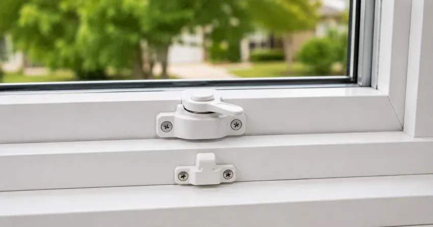 technician installing new window latch hardware in Grimsby